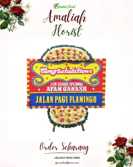 Sewa Papan Bunga Perak Utara Surabaya